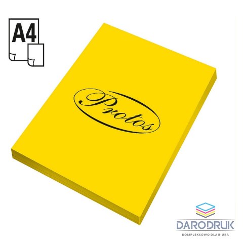 Protos Papier kolorowy A4 żółty 100k. 80g Protos
