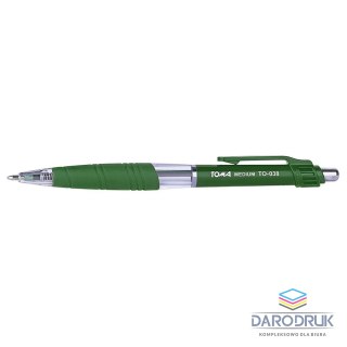 Toma Długopis olejowy Medium wkład zielony 1,0mm Toma (TO-038)