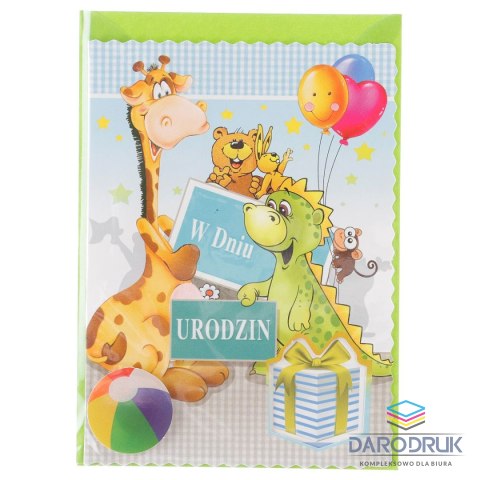 Top Graphic Kartka składana B6 urodziny dzieci Top Graphic (5907786924771)