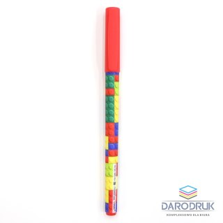 Vinson Długopis olejowy Fashion A16 KLOCKI wkład niebieski 0,7mm Vinson