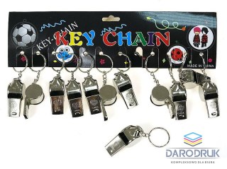 Adar Brelok gwizdek metal karta 12szt Adar (571389)