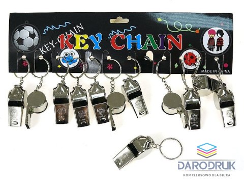 Adar Brelok gwizdek metal karta 12szt Adar (571389)