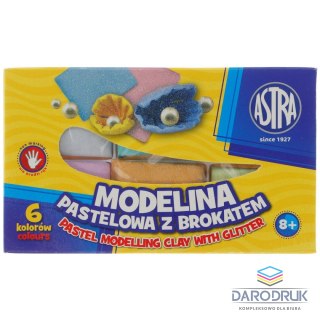 Astra Modelina 6 kol. pastelowa-brokatowa mix Astra (304118001)