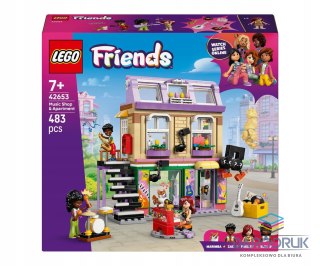 Lego Klocki konstrukcyjne Friends Sklep muzyczny i mieszkanie Lego (42653)
