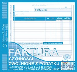 Michalczyk i Prokop Druk offsetowy 2/3 A4 Faktura VAT 80k. Michalczyk i Prokop (198-2E)