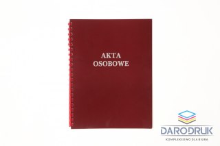 Warta Teczka do akt osobowych A4 zadrukowana ABCDE czerwony karton pokryty folią Warta (339-096)