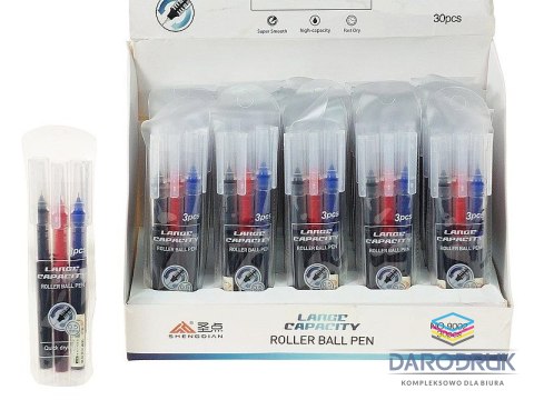 Adar Długopis zestaw 3 długopisów wkład mix 0,5mm Adar (597792)