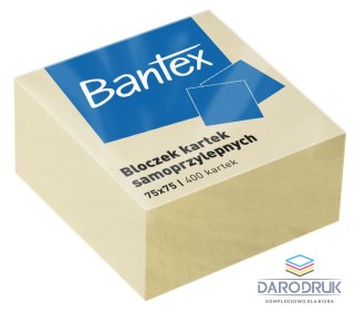 Bantex Notes samoprzylepny (karteczki) żółty 400k [mm:] 75x75 Bantex (400086401)