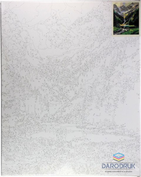Flamingo Line Zestaw kreatywny Malowanie po numerach 40x50cm Potok w górach Flamingo Line (fys2)