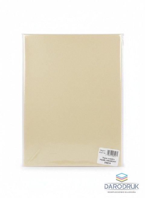 Galeria Papieru Papier ozdobny (wizytówkowy) A4 pearl kremowy 135g Galeria Papieru (206216)