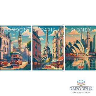 Herlitz Zeszyt A4 Retro City 96k. 70g linia Herlitz (400196849)