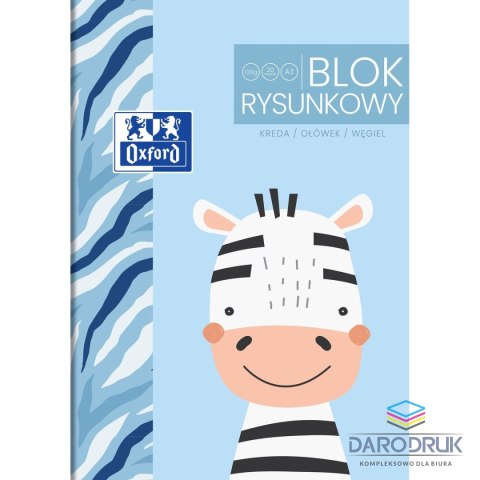 Oxford Blok rysunkowy Kids A3 biały 120g 20k Oxford (400170350)