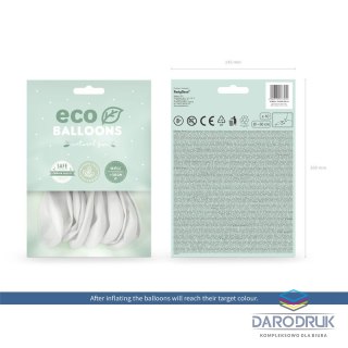 Partydeco Balon gumowy Pastel Eco Balloons biały 260mm Partydeco (ECO26P-008-10)