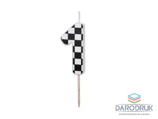 Partydeco Świeczka urodzinowa Cyferka 1, 5.5 cm, mix Partydeco (SCU7-1)
