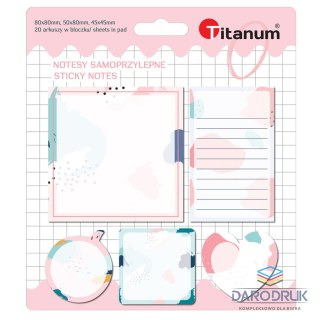 Titanum Notes samoprzylepny (karteczki) Memphis mix 20k [mm:] (mix)x(mix) Titanum (TO11)
