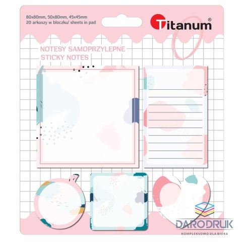 Titanum Notes samoprzylepny (karteczki) Memphis mix 20k [mm:] (mix)x(mix) Titanum (TO11)