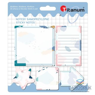 Titanum Notes samoprzylepny (karteczki) Memphis mix 20k [mm:] (mix)x(mix) Titanum (TO11)