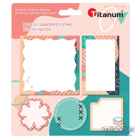Titanum Notes samoprzylepny (karteczki) Memphis mix 20k [mm:] (mix)x(mix) Titanum (TO11)