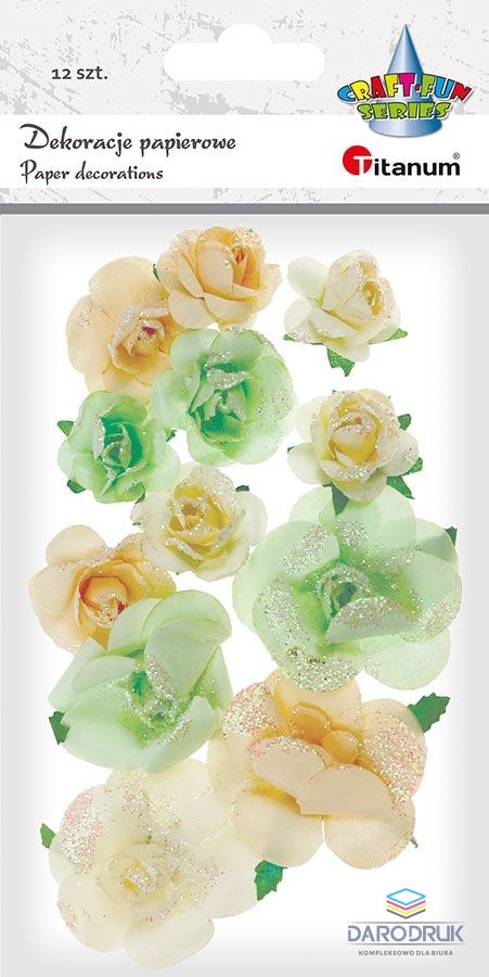 Titanum Ozdoba papierowa Craft-Fun Series kwiatki Titanum (22YX0825-12A)