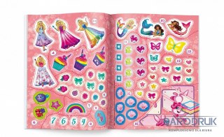 Ameet Książka dla dzieci Barbie™. 100 brokatowych naklejek Ameet