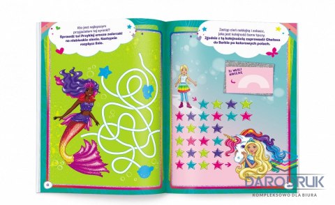 Ameet Książka dla dzieci Barbie™. 100 brokatowych naklejek Ameet