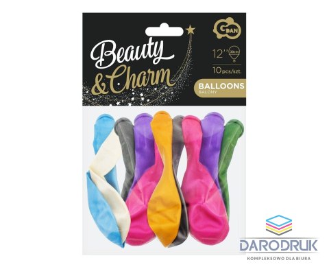 Godan Balon gumowy Beauty&Charm metaliki mix 10szt. mix 12cal Godan (CB-1MMX)