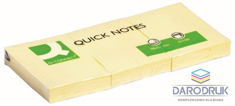 Q-Connect Notes samoprzylepny (karteczki) żółty 100k [mm:] 38x51 Q-Connect (KF10500)