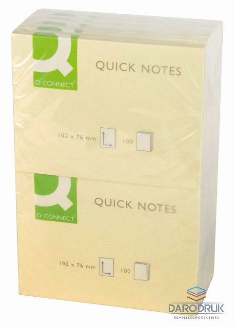 Q-Connect Notes samoprzylepny (karteczki) żółty jasny 100k [mm:] 102x76 Q-Connect (KF01410)