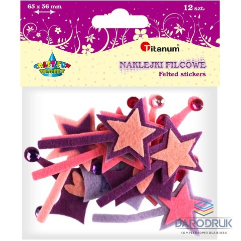 Titanum Naklejka (nalepka) Craft-Fun Series filcowa - korony, różdżki Titanum (112-0305)