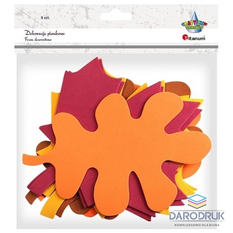 Titanum Ozdoba piankowa Craft-Fun Series liście klonu i dębu 8szt. Titanum (EB691)