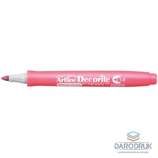 Artline Marker permanentny metaliczny decorite wkład różowy 1,0mm pędzelek końcówka Artline (AR-033 8 8)