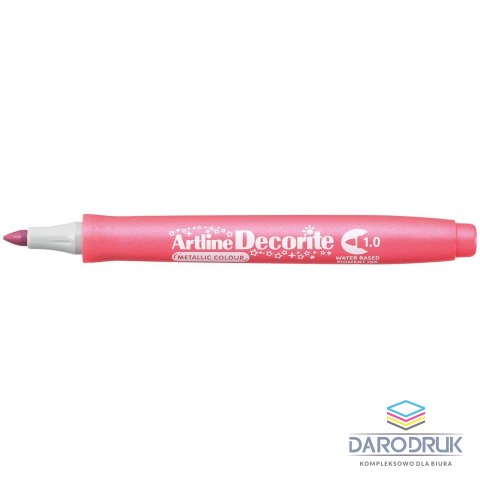 Artline Marker permanentny metaliczny decorite wkład różowy 1,0mm pędzelek końcówka Artline (AR-033 8 8)