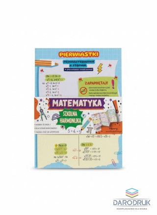 Henry Książeczka edukacyjna Ściąga harmonijka Matematyka pierwiastki i procenty Henry (5905701489169)