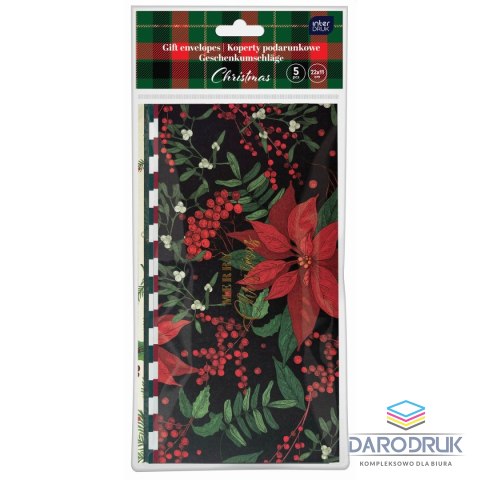 Interdruk Koperta specjalnego przeznaczenia CHRISTMAS DŁUGIE Z GUMKĄ [mm:] 220x110 Interdruk (5 SZT)