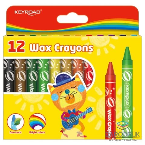 Keyroad Kredki świecowe 12 kol. Keyroad (KR971305)