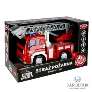 Mega Creative Samochód strażacki 21cm światło i dźwięk Mega Creative (522135)