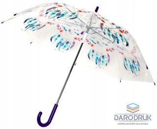 Parasol długa przezroczysta w piórka (SDA311)
