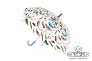 Parasol długa przezroczysta w piórka (SDA311)