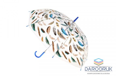 Parasol długa przezroczysta w piórka (SDA311)