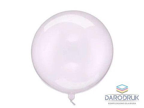 Partydeco Balon gumowy Kula, 40cm, transparentny fiolet transparentny 400mm 16cal Partydeco (ORB16-1-014)