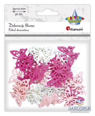 Titanum Ozdoba filcowa Craft-Fun Series motyle ażurowe Titanum (DIY-S07)