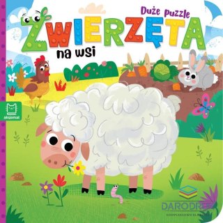 Aksjomat Książka dla dzieci Zwierzęta na wsi. Duże puzzle Aksjomat