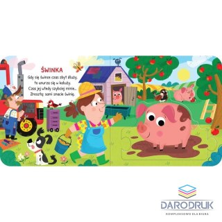 Aksjomat Książka dla dzieci Zwierzęta na wsi. Duże puzzle Aksjomat