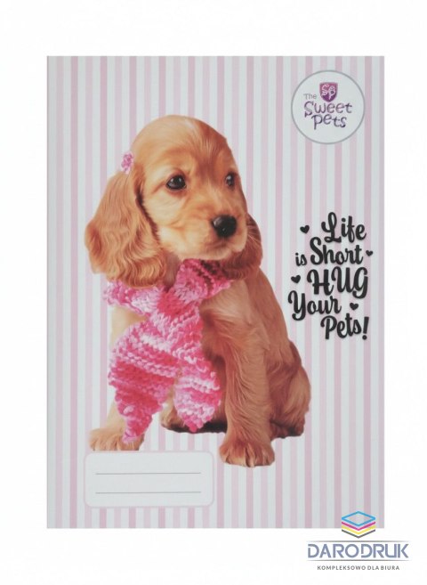 Beniamin Zeszyt A5 The Sweet Pets 16k. 70g linia kolor Beniamin