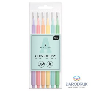 Cienkopis ACADEMY wkład mix 0,7mm 6kol. (5902277350053)