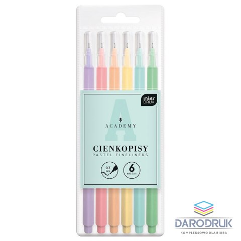 Cienkopis ACADEMY wkład mix 0,7mm 6kol. (5902277350053)