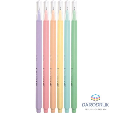 Cienkopis ACADEMY wkład mix 0,7mm 6kol. (5902277350053)