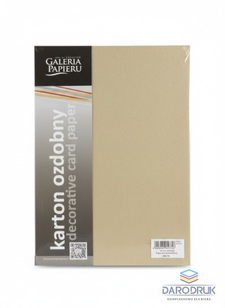Galeria Papieru Papier ozdobny (wizytówkowy) A4 Ryps beżowy 250g Galeria Papieru (204702)