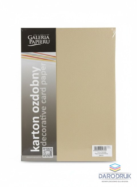 Galeria Papieru Papier ozdobny (wizytówkowy) A4 Ryps beżowy 250g Galeria Papieru (204702)