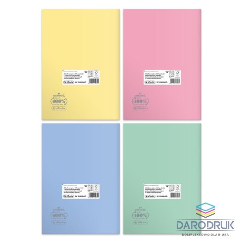 Herlitz Zeszyt A4 Pastel Colors Eco PP 9552753 60k. 70g krata Herlitz (400198131)